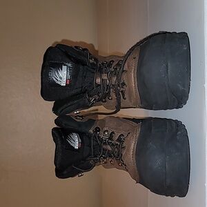 Itaska Brown Colored Rain Boots for work.  Size 12